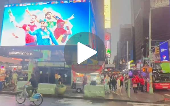 [Watch] Viral Video Ignites T20 WC 2024  Fever In Times Square; ft Kohli, Shaheen & Other Stars